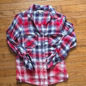 Skies Are Blue Red and Blue Plaid Shirt